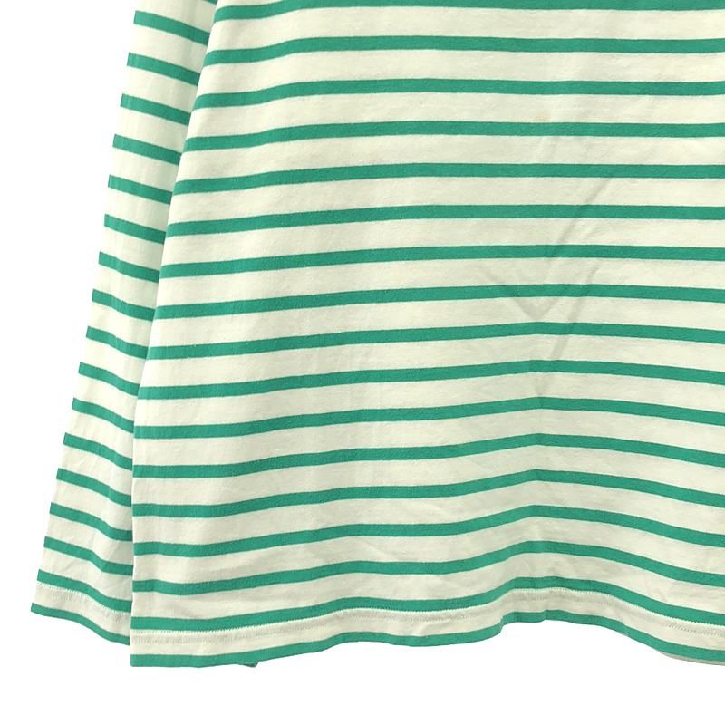 OUTIL ボーダー バスクシャツ フランス製 サイズ0 長袖Ｔシャツ カットソー ロンＴ グリーン ホワイト レディース ウティ【中古】6-0226M∞ OUTIL ボーダー バスクシャツ フランス製 サイズ0 長袖Tシャツ