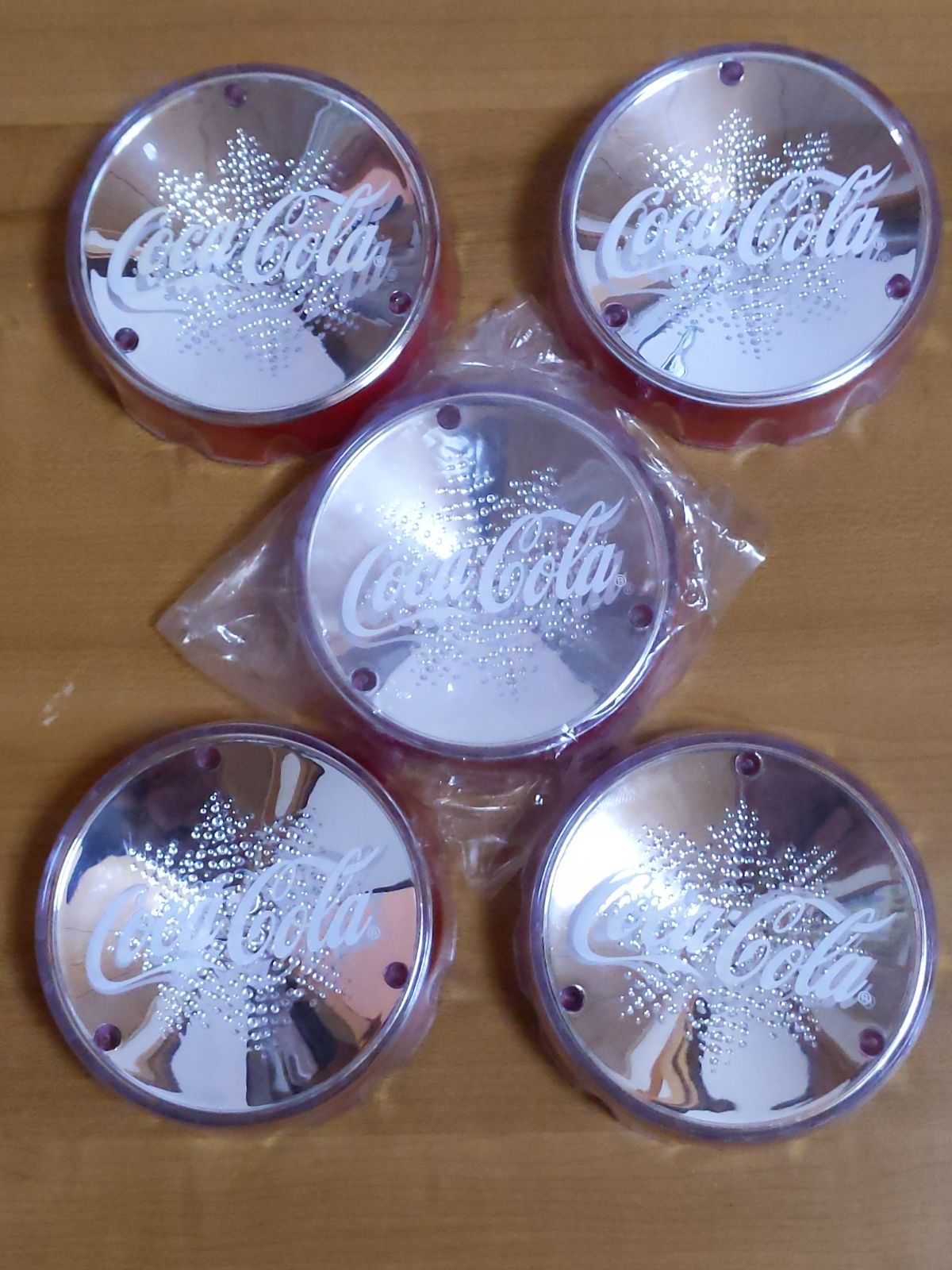 イオン４０周年 コカ・コーラ デザイン LEDコースター ５個セット