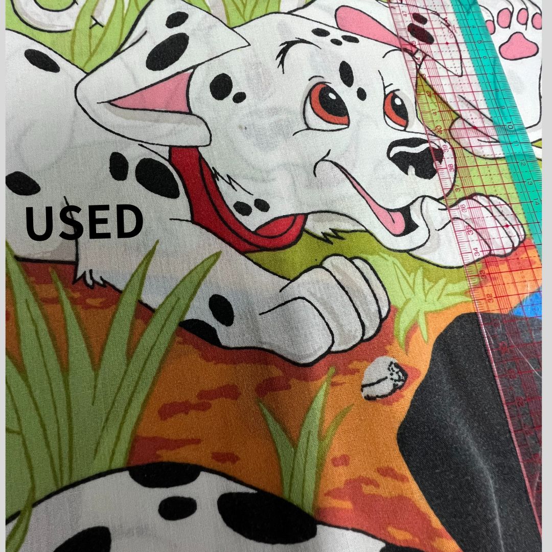 USED ビンテージシーツ 『Disney 101匹わんちゃん』フラットシーツ 