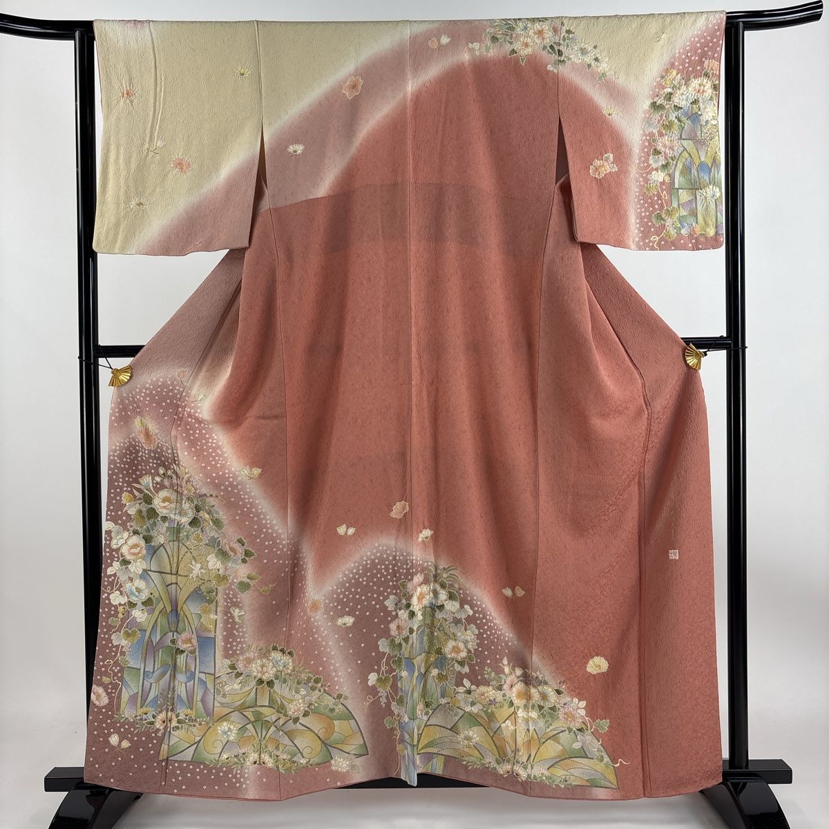 新品 衝立 和風 ショップ W107D32H118.5天然杢タモ無垢材 葦簀 よしず5