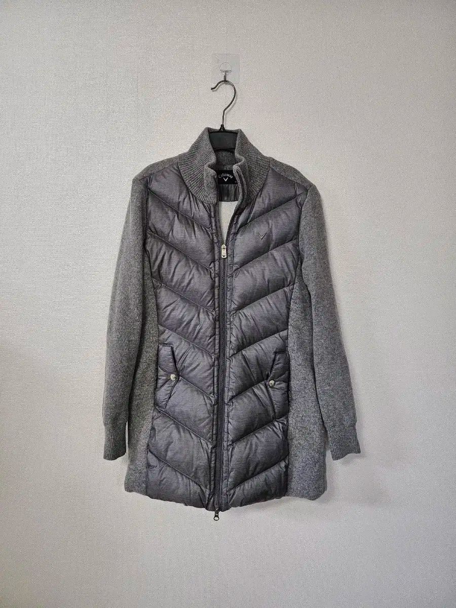 キャロウェイ レディース ニット ダウン ジャケット グレー