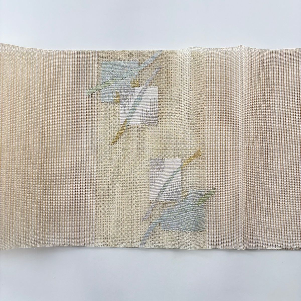 名古屋帯 美品 秀品 夏帯 絽 松葉仕立て 八寸名古屋帯 色紙 霞