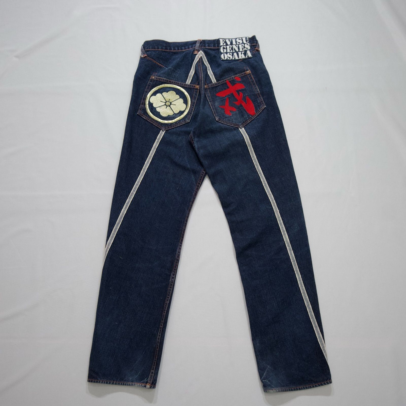 EVISU GENES OSAKA 立体裁断 スパイラル セルビッチ デニム EVISU EVISU GENES OSAKA 立体裁断 スパイラル セルビッチ デニム