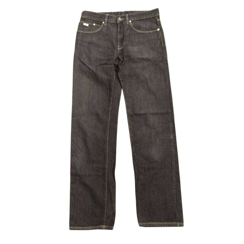 HUGO BOSS ヒューゴ カシミヤ ブレンド デニム パンツ ジーンズ 32/34 グレー メンズ 古着  USED