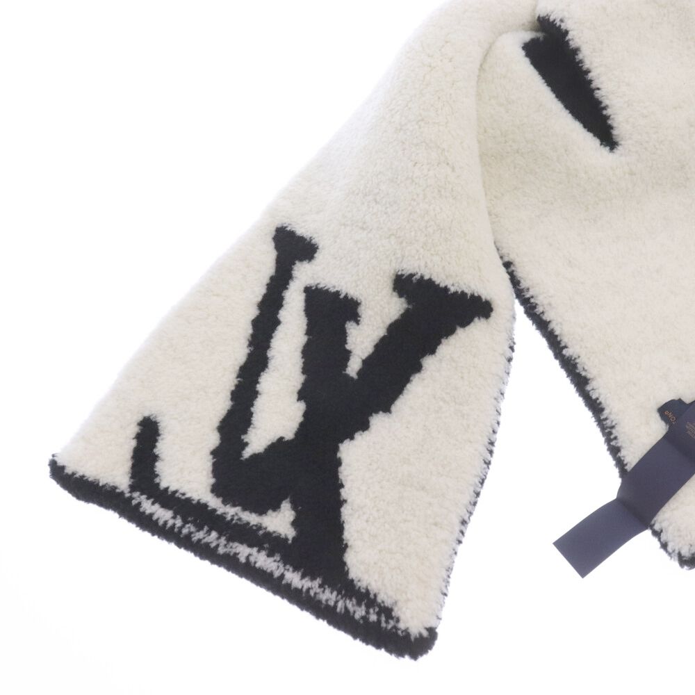 LOUIS VUITTON (ルイヴィトン) 23AW M79399 LVロゴ ウールマフラー