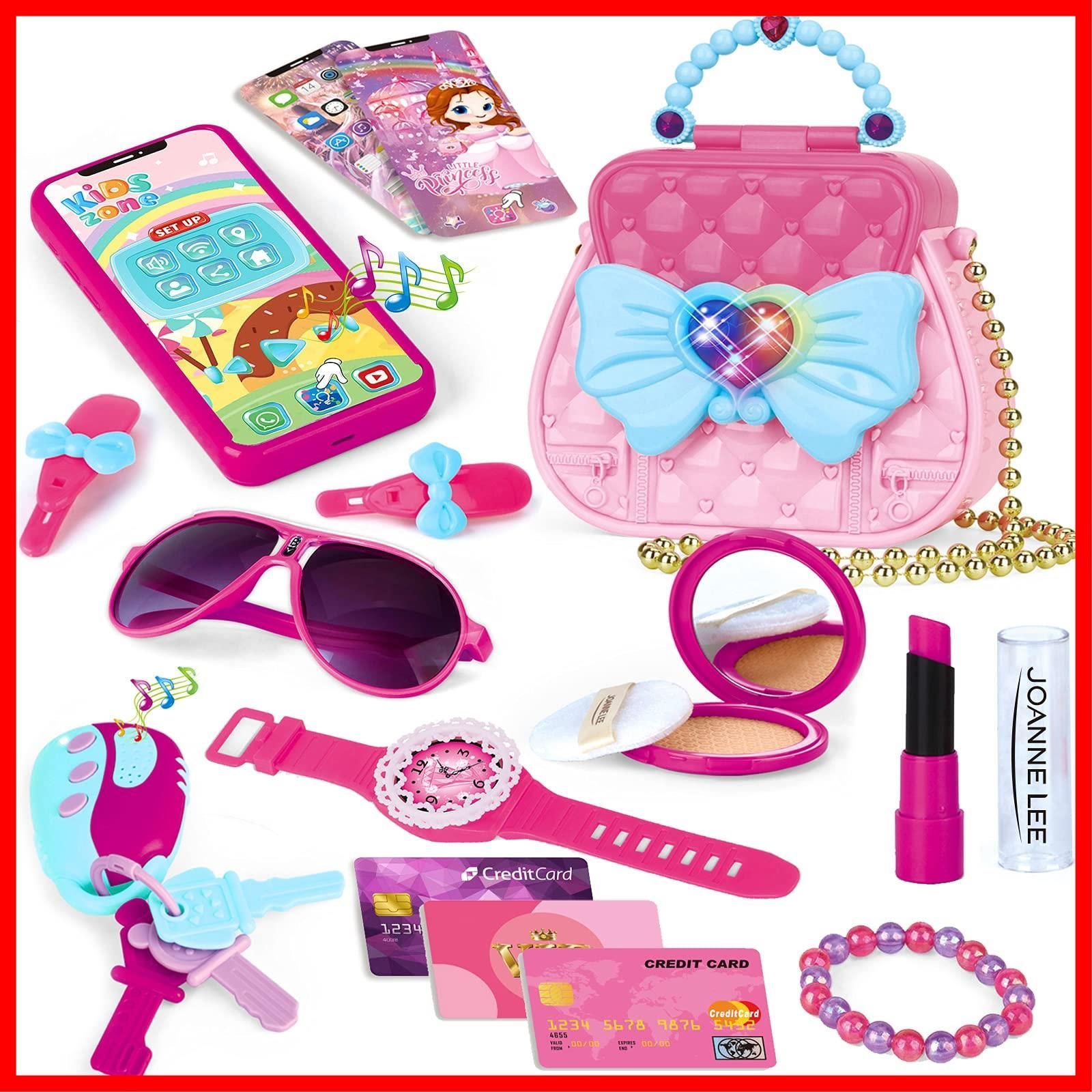 【人気商品】【在庫処分】【特価商品】【在庫セール】【特別セール】CORPER TOYS メイクセット 女の子 お化粧おもちゃ メイクおもちゃ 携帯おもちゃ 鍵 おしゃれバッグ付属 子ども メイクア