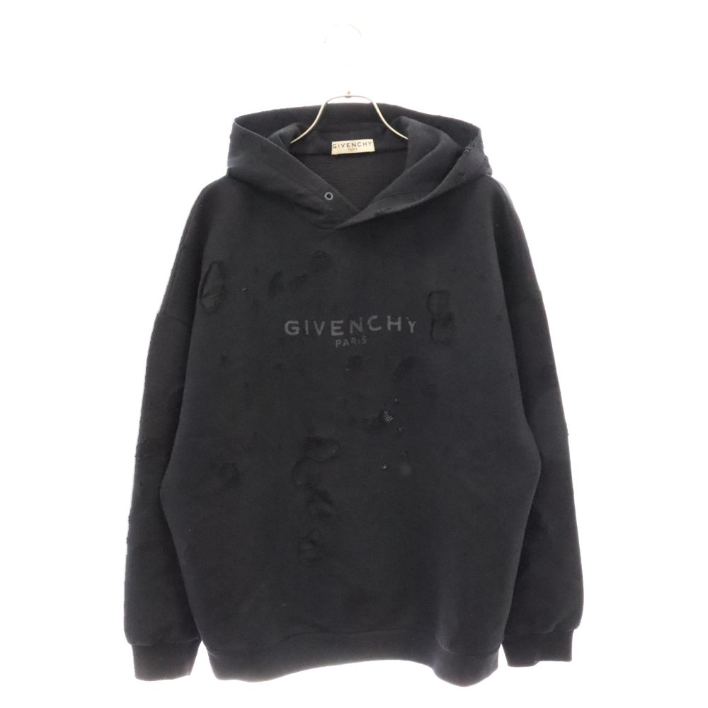 GIVENCHY ジバンシィ 20SS destroyed hoodie デストロイドフーディ プルオーバーパーカー BMJ04P3Y42 GIVENCHY (ジバンシィ) 20SS destroyed hoodie デストロイドフーディ