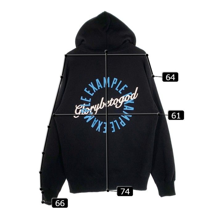 EXAMPLE エグザンプル GBTG CIRCLE LOGO ZIP HOODIE サークルロゴ