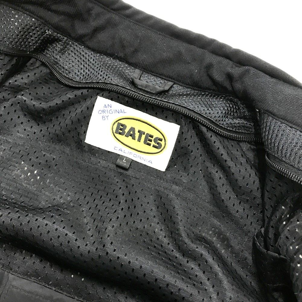 BATES ベイツ レザー メッシュ ライディングジャケット ブラック系 L