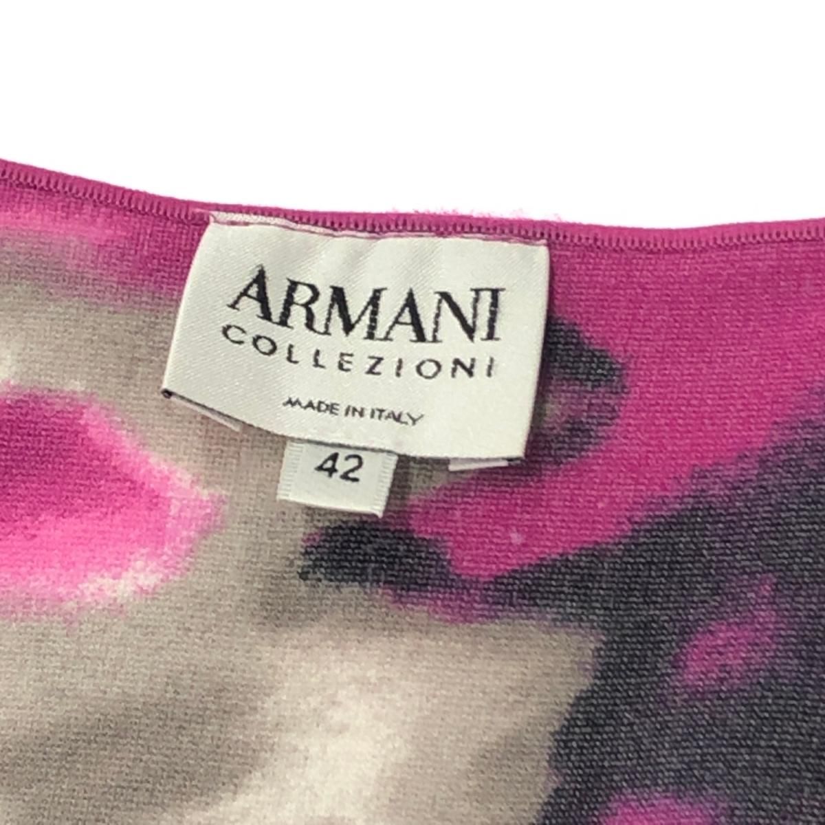 良好 ARMANI COLLEZIONI アルマーニ コレッツォーニ  半袖カットソー サイズ:42  ブラック/パープル  レディース 　241014002769