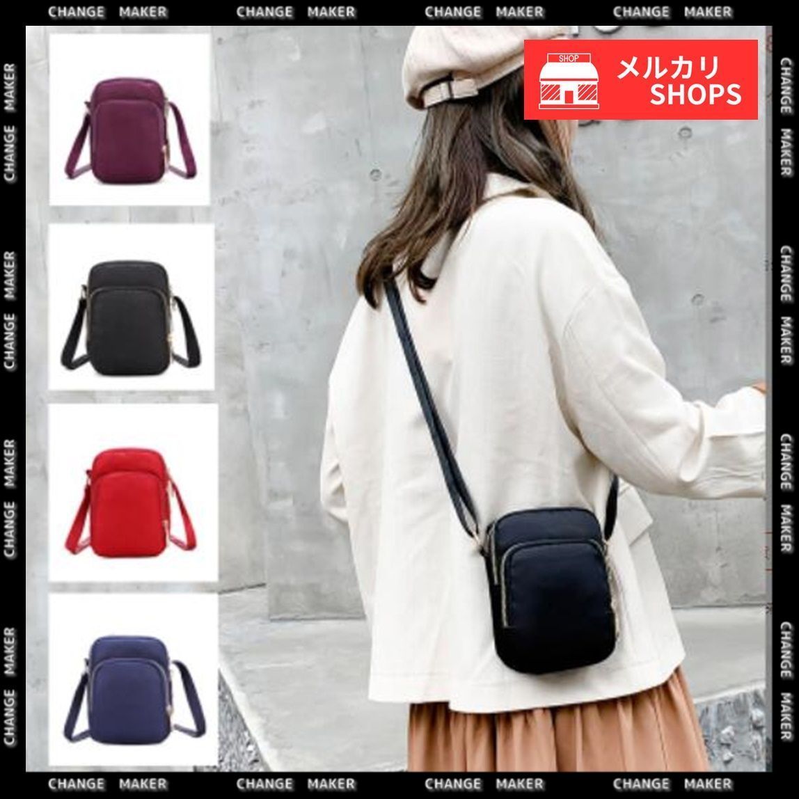 ショルダー ナイロン バッグ ポーチ ミニ 縦型ショルダーバッグ