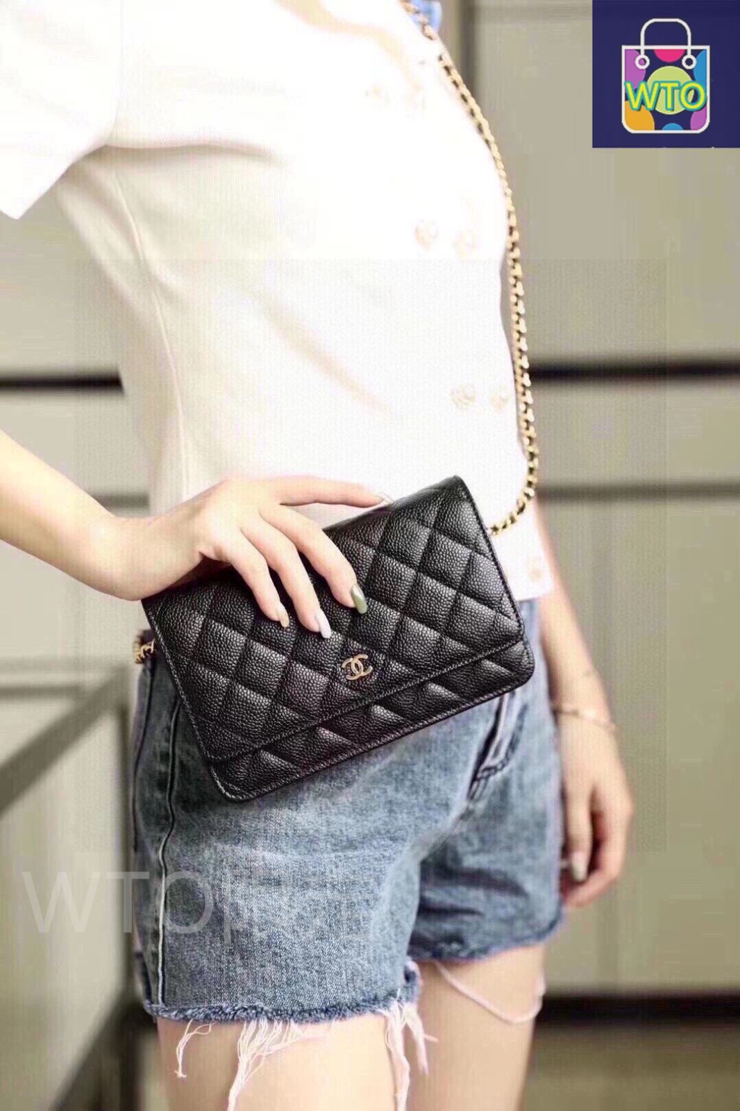 今日特価】Chanel 香奈儿 黒色 ワンウェイクロスボックス