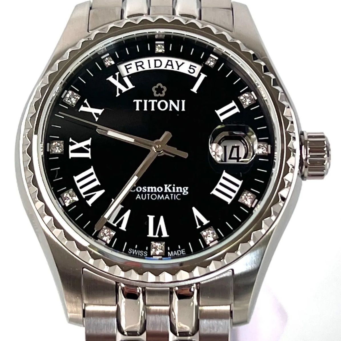 未使用】チトニ TITONI コスモキング 797 自動巻 デイデイト ローマ 
