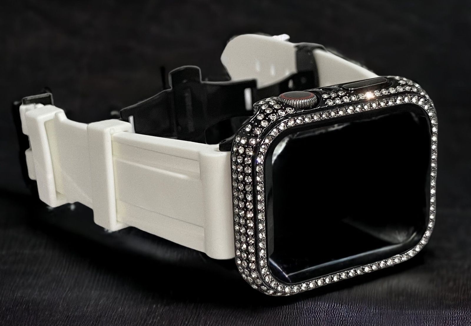 アップルウォッチバンド ラバーベルト Apple Watch キラキラ ケース 