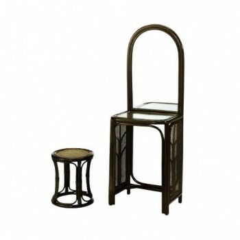 今枝商店 Romantic Rattan 籐ドレッサー＆スツールセット W1003B