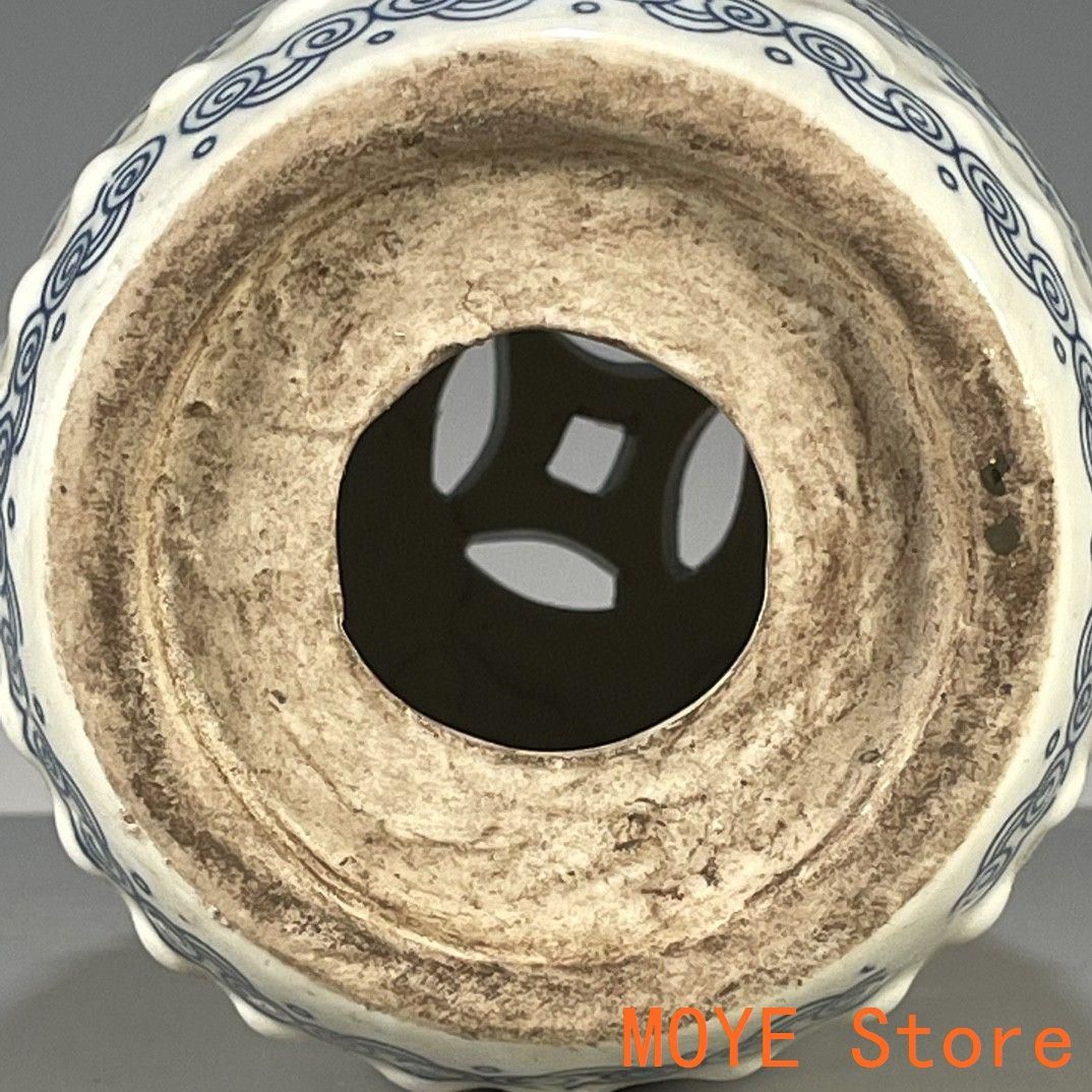 青花喜鼓椅 景徳鎮 陶磁器 装飾品 現代工芸品 美術品 置物