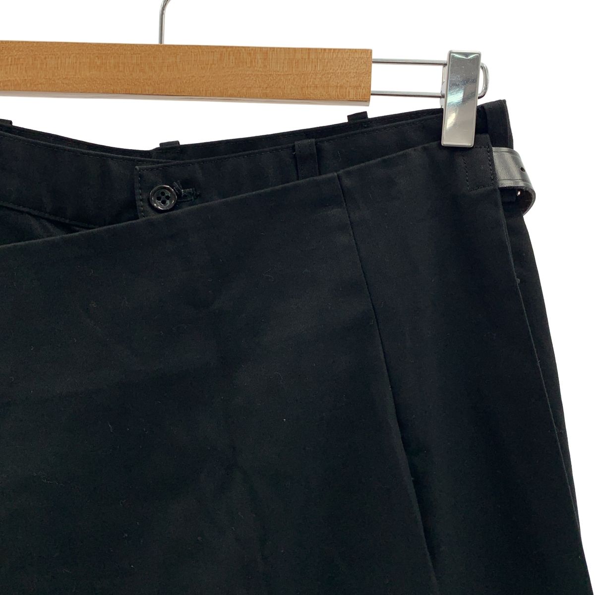 BLACK COMME des GARCONS ブラックコムデギャルソン 2014SS 製品洗い加工 巻きスカート パンツ XS ブラック レディース