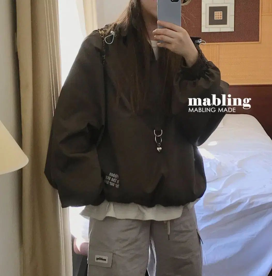 マーベリング シェル ジャケット ウィンドブレーカー カーキ フリーサイズ