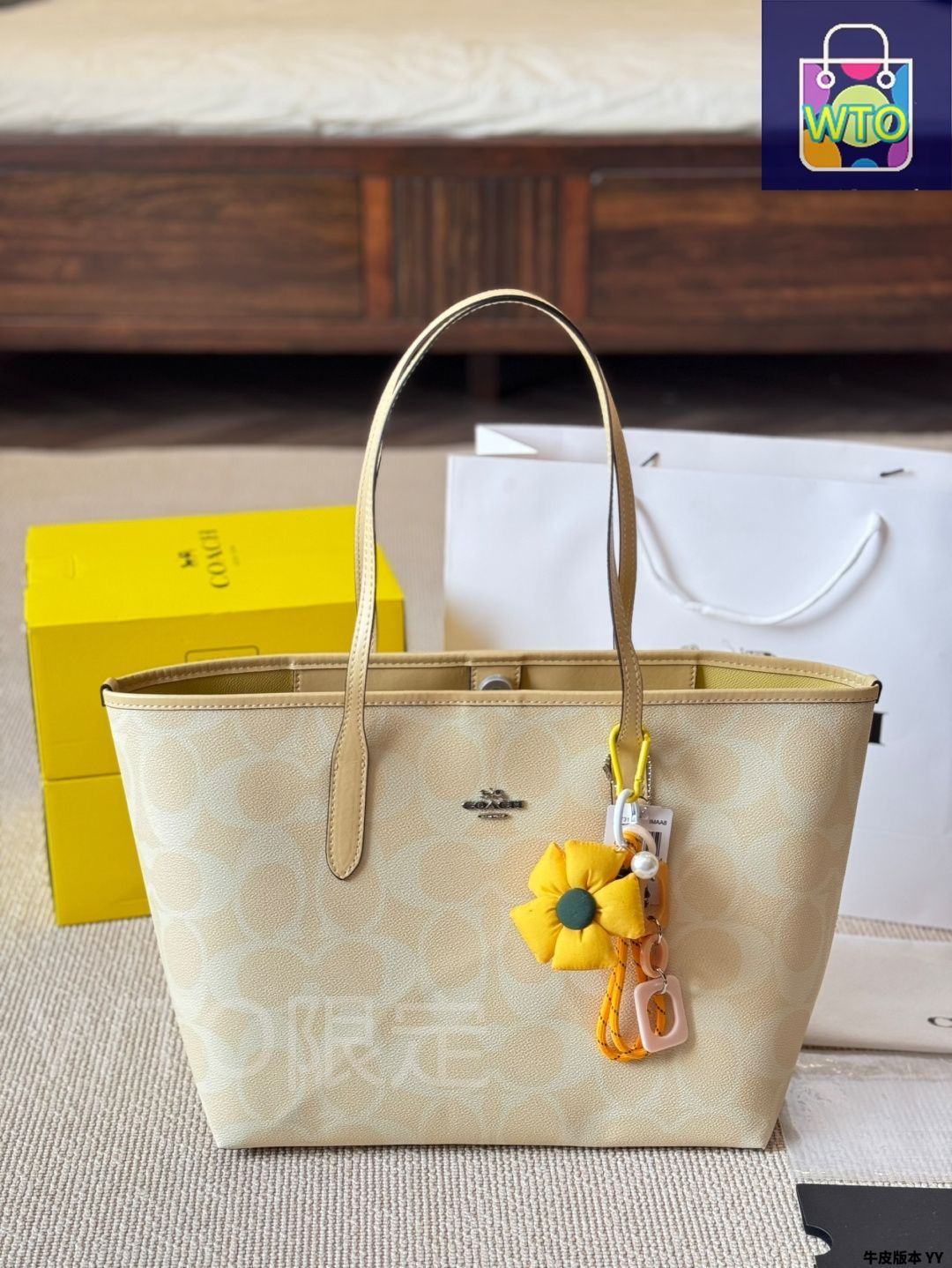 今日 Coach City Tote クラシック トートバッグ ハンド - ショルダー両用 -WTO輸入4