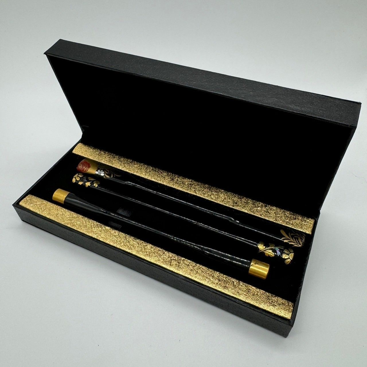 特価】美品 逸品 べっ甲 鼈甲 蒔絵 金蒔絵 青貝 簪 かんざし 3本セット 