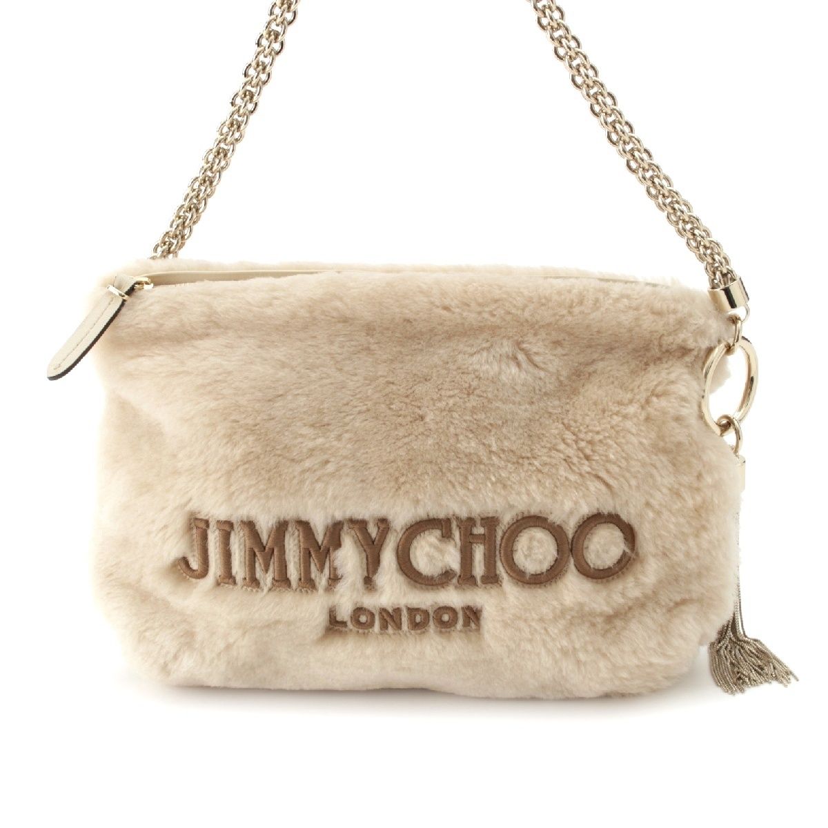 ジミーチュウ JIMMY CHOO ハンドバッグ ファー チェーン バッグ 【公式 