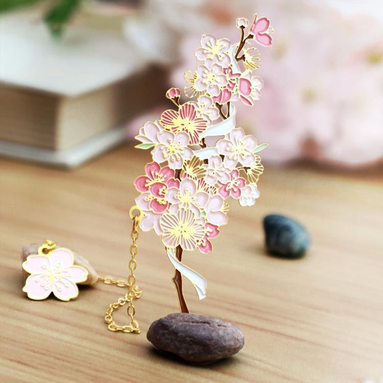 栞 おしゃれ 真鍮 花 ブックマーカー 金属 栞 チューリップ