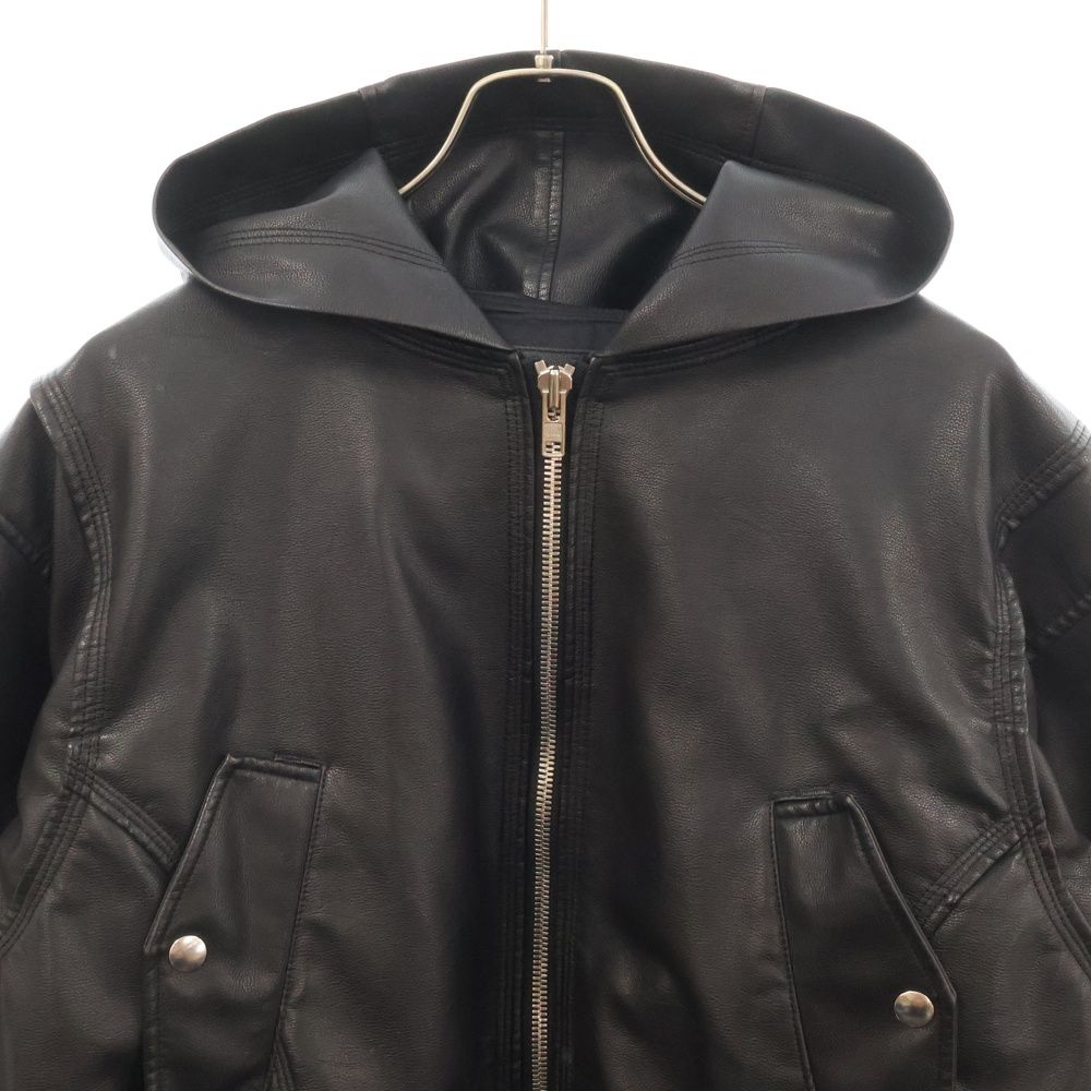 ジャケット・アウター FILTH HOODED LEATHER BOMBER JACKET HOODED LEATHER BOMBER JACKET - FILTH