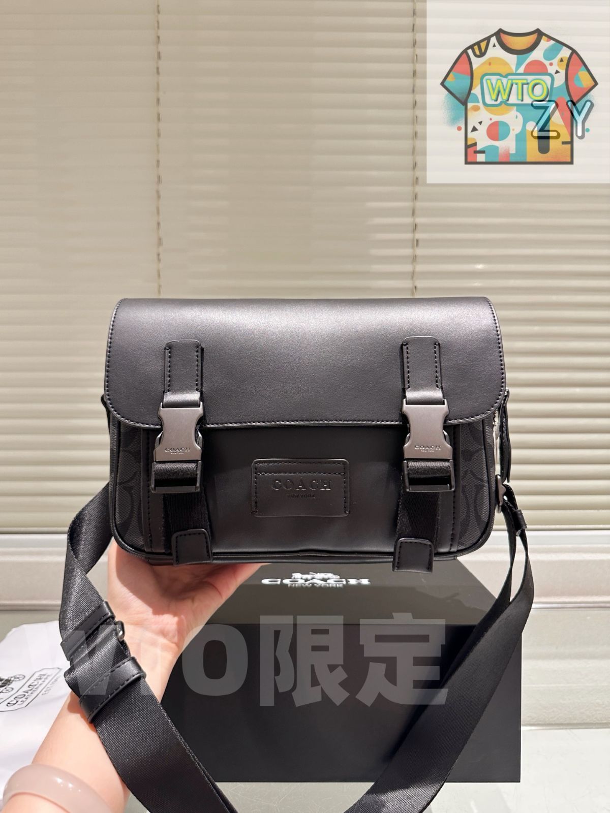 今日WTO】Coach コーチ Track ポストマンバッグ ギフトボックス