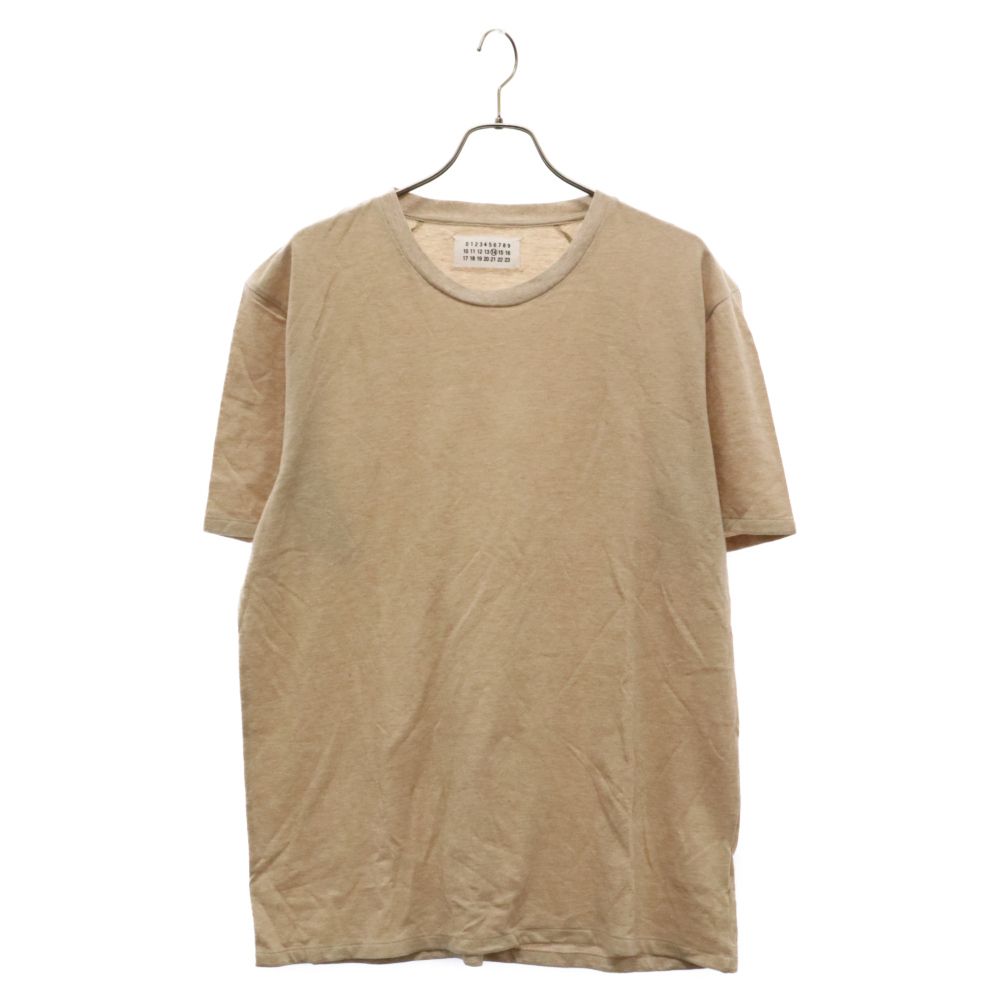 Martin Margiela (マルタンマルジェラ) 09AW 14 カシミア混オーバーサイズ半袖Tシャツ ここのえタグ 30GC230 ベージュ