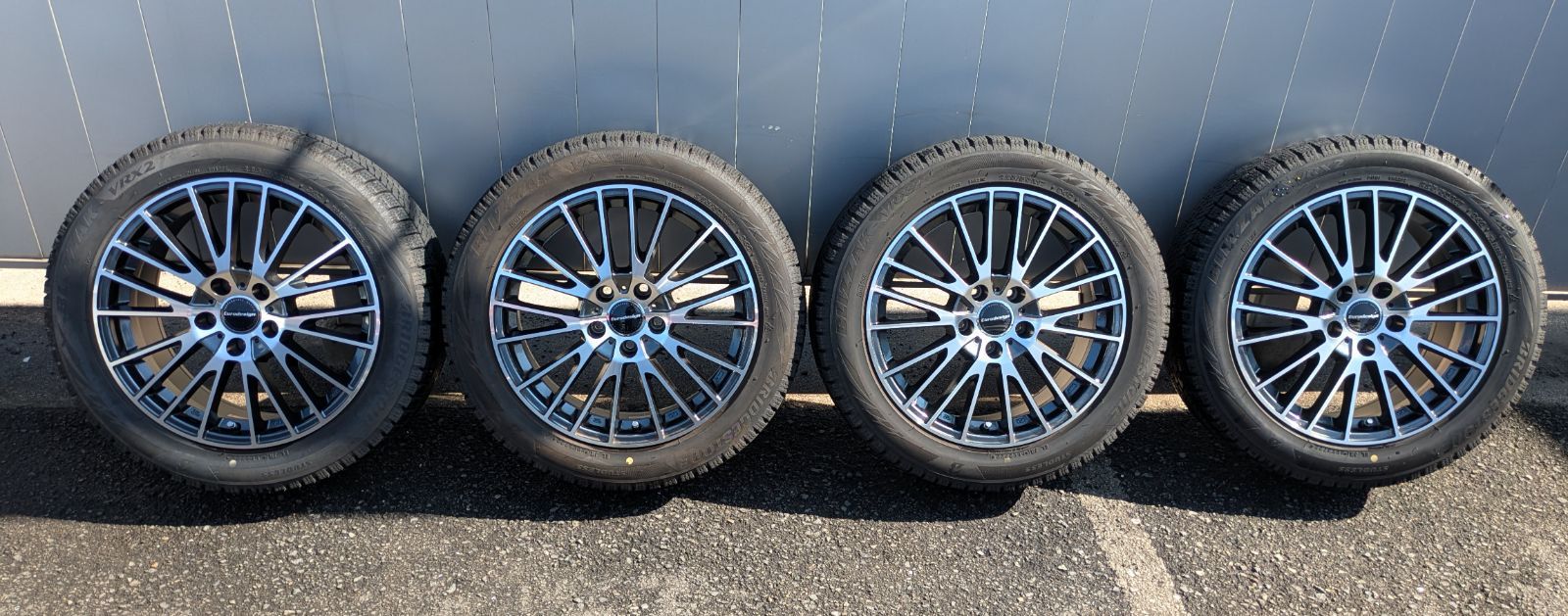 阿部商会 Eurodesignホイール CALWER 17インチアルミホイール＆スタッドレスタイヤ 225|50|R17 4本セット