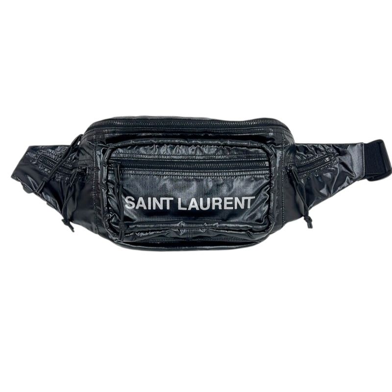 サンローラン SAINT LAURENT ヌックスクロスボディ ウエストバッグ 581375 ブラック ナイロン ユニセックス ボディバッグ