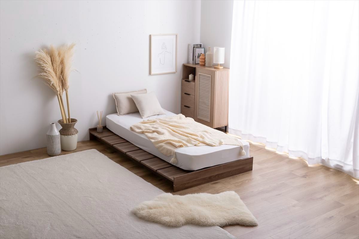 セミシングルショート Yuseong幅100cm幅広すのこローベッド ヘッドボードタイプ ボンネル NEXPOTALLINN_EU