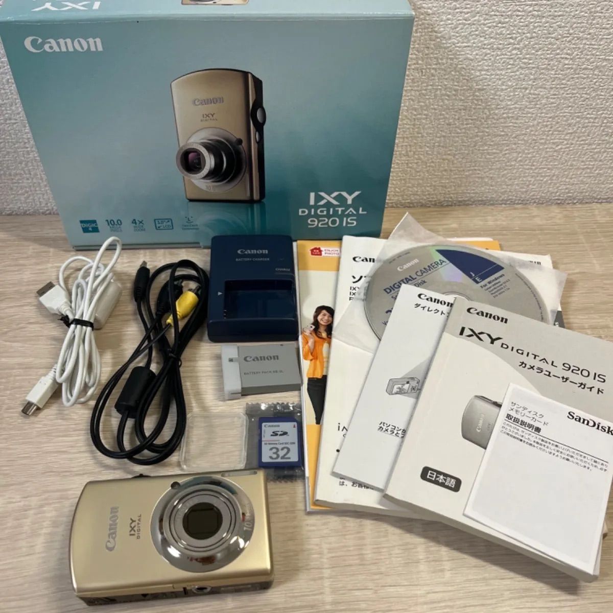 動作確認済】キャノン Canon イクシー IXY DIGITAL 920 IS GL ゴールド
