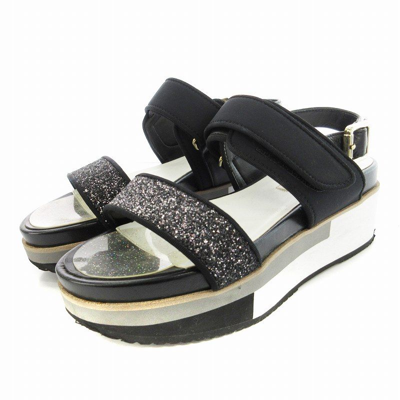 DIANA ダイアナ 厚底サンダル グリッター ストラップ 23cm 現行品