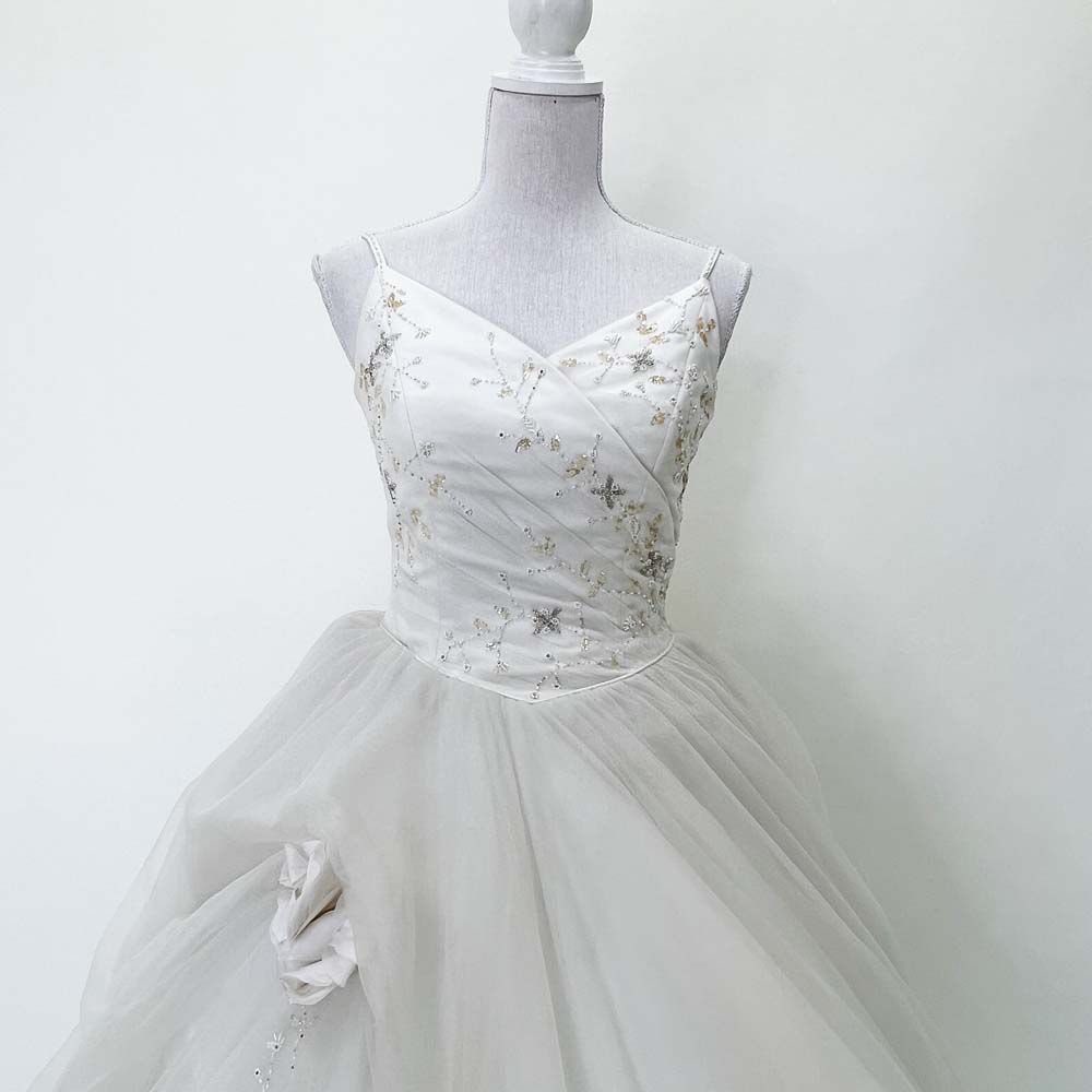 中古 ウェディングドレス 9号T ホワイト RENA KOH ウェディングドレス