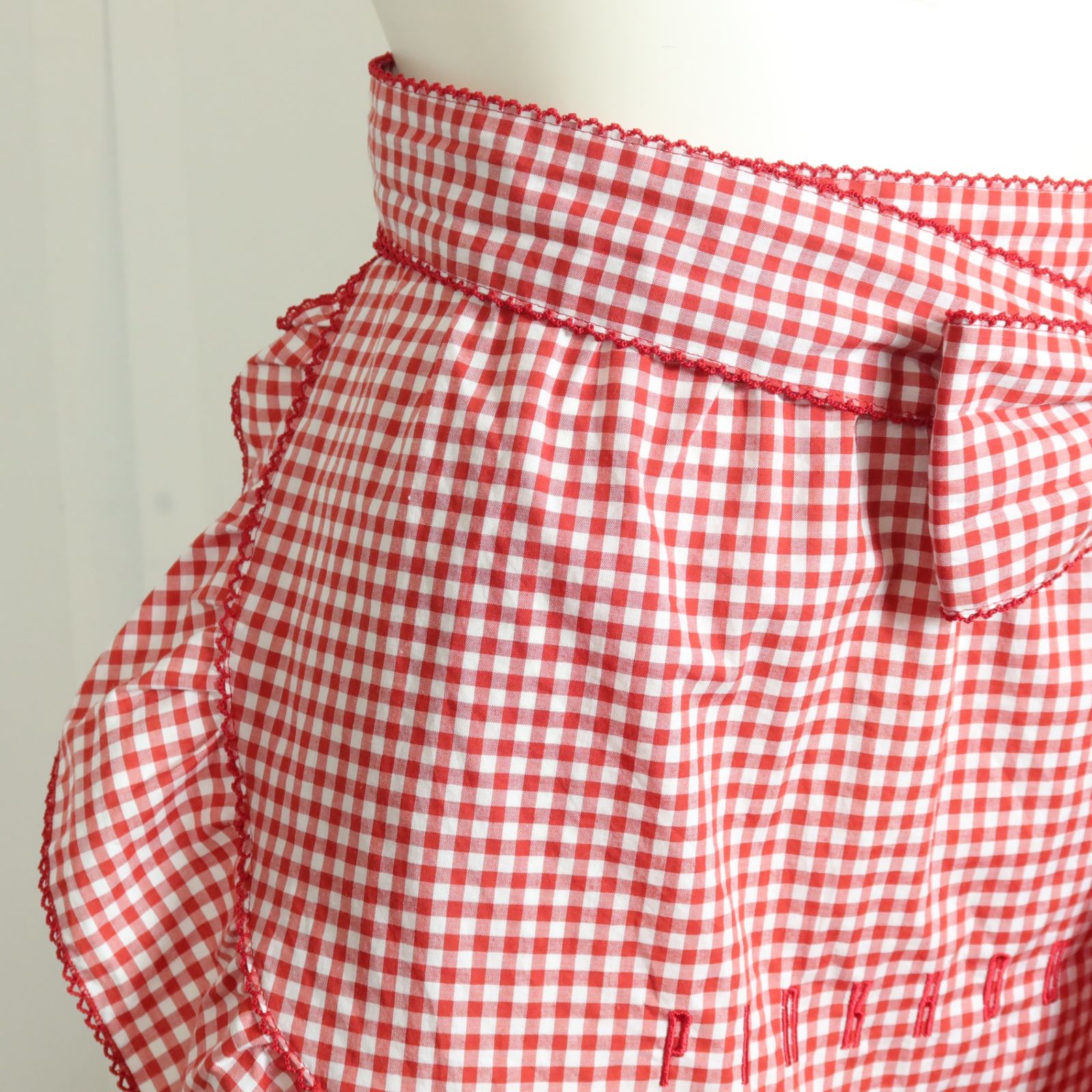 も*の様 美品 ピンクハウス ダブリエ エプロン ピコフリル リボン ワンダフル も*の様 美品 ピンクハウス ダブリエ エプロン ピコフリル