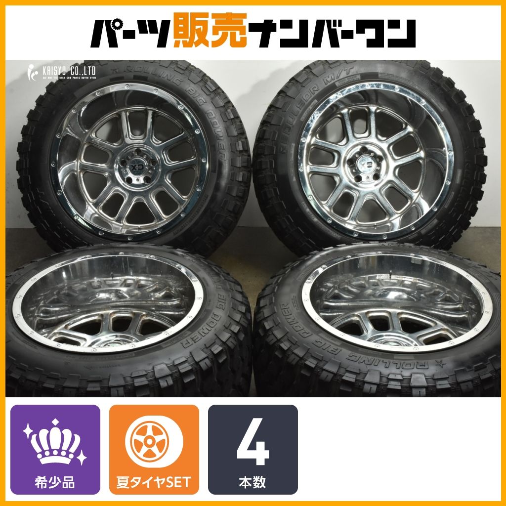 超深リム 大口径 クロームメッキ KMC XD828 DELTA デルタ 22in 14J -76 PCD127 5穴 ROLLING BIG POWER 37×13.50R22 JEEP ラングラー