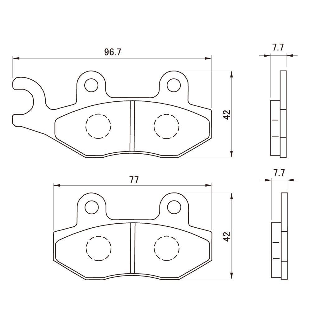 DT230ランツァ(97-99) TT250R(93-99) KLX230(20-21) ハイパーシンタードパッド(シンタードメタルパッド)  D-トラッカー125(10-15) など ブレーキパッド フロント用 バイク用 72451 デイトナ(Daytona) - メルカリ