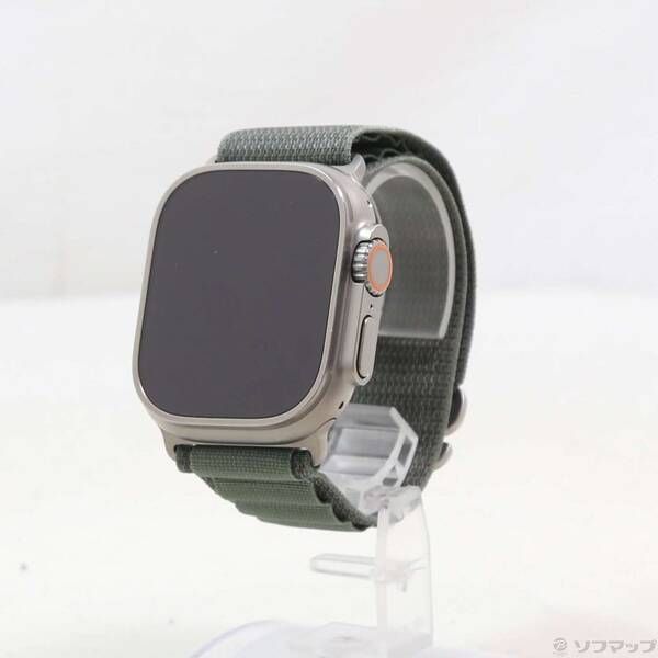 〔 品〕 Apple Watch Ultra GPS Cellular 49mm チタニウムケース グリーンアルパインループ 352
