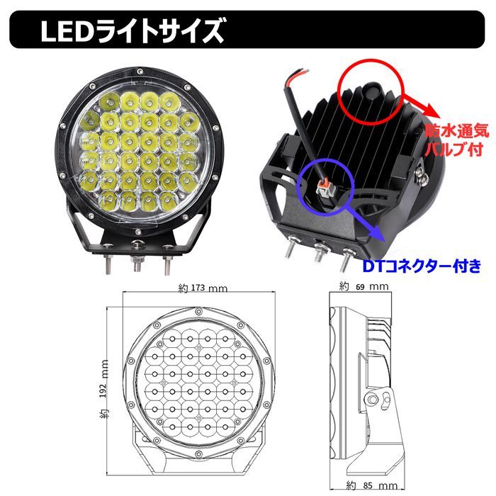 JG936【2個セット】LED作業灯 集魚灯 24V12V 投光器 126W 広角 防水 バックランプ デッキライト 漁船 タイヤ灯 トラック ワークライト