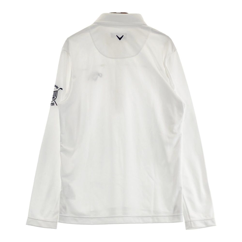 サイズ：M CALLAWAY キャロウェイ 長袖ポロシャツ ホワイト系