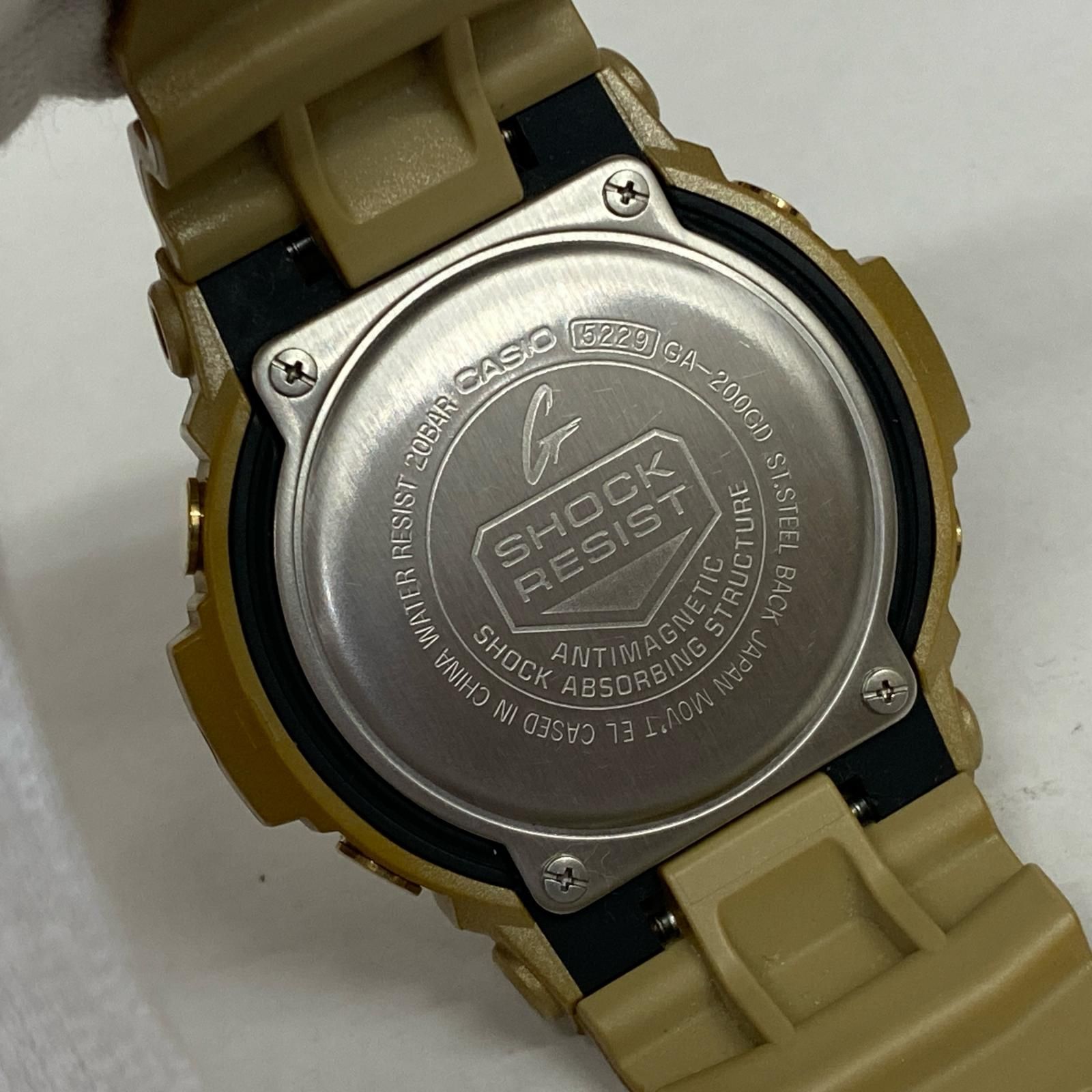 【G-SHOCK】GA-200GD CASIO ウォッチ 中古美品 箱付き 加古川店】 中古 G-SHOCK | ジーショック 腕時計 GA-200GD-9AJF