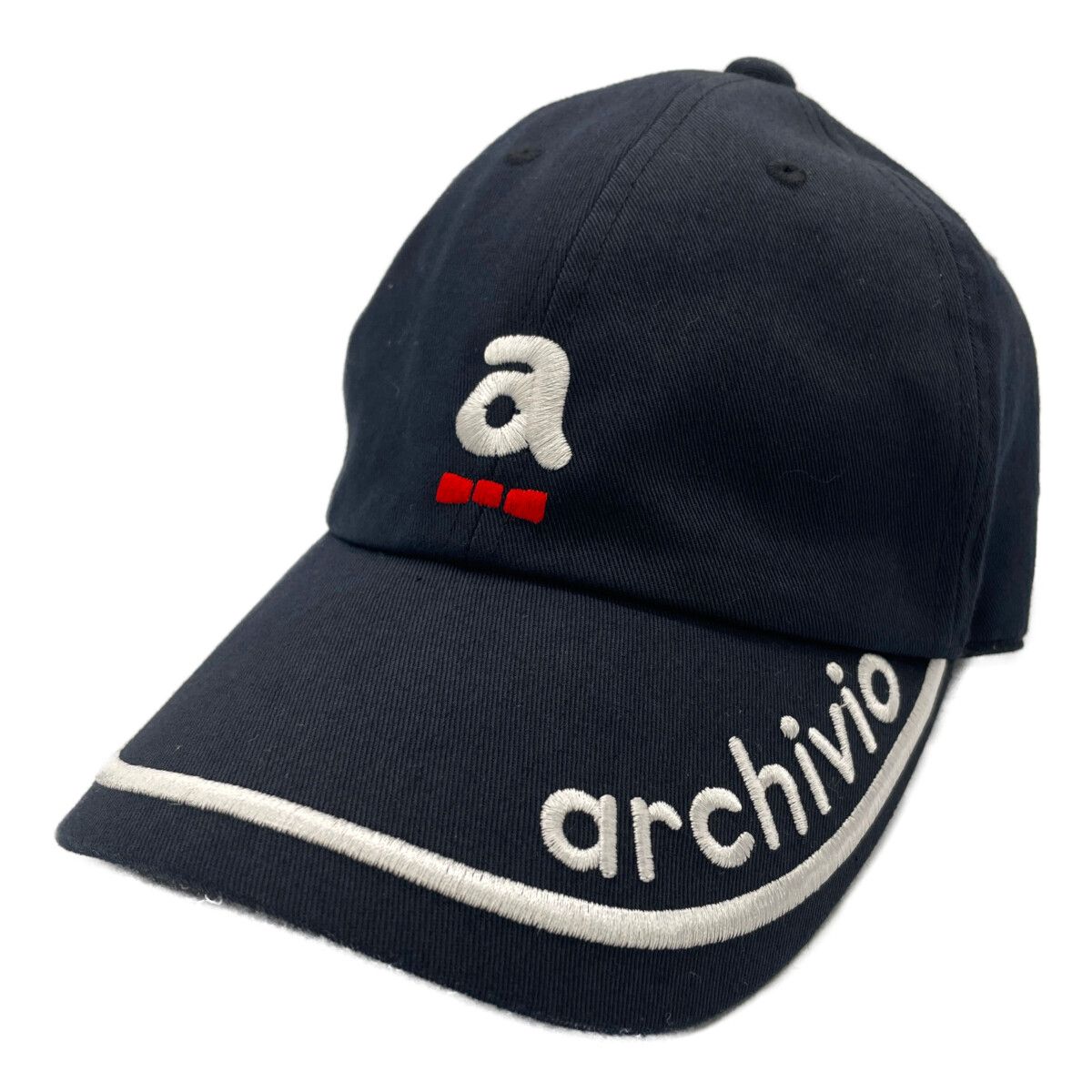 archivio アルチビオ キャップ 帽子 ★美品★ 中古 アルチビオ archivio キャップ フリー ブラック 刺しゅう