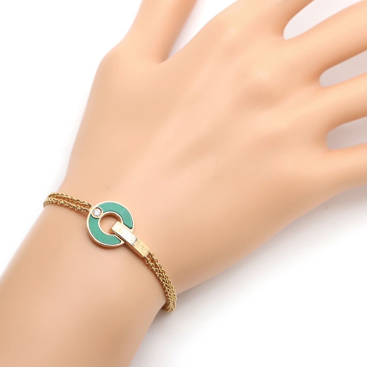 ブルガリ BVLGARI ブレスレット クオーレ ハート サークル ロゴ 