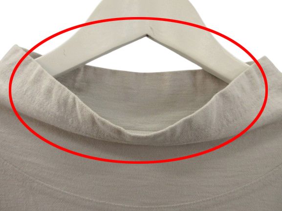 ジウ 慈雨 変形 プルオーバー 長袖 モックネック カットソー 綿