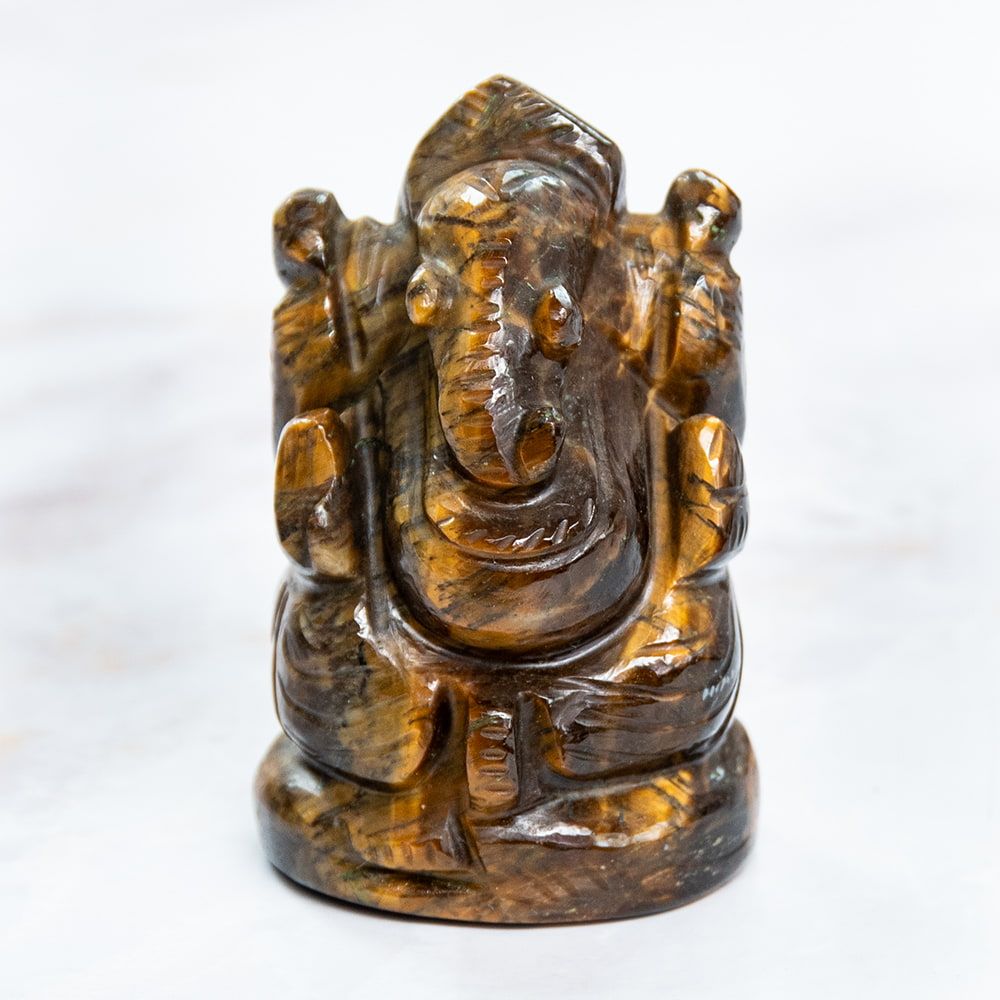 値下げ！ブロンズ製ガネーシャ神像高さ33cm重さ3.4kg 逆立ちガネーシャ