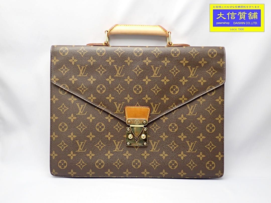 LOUIS VUITTON ルイ ヴィトン モノグラム ビジネス バッグ セルヴィエット コンセイエ M53331 MI0958 ブリーフケース  中古B 【送料無料】 A-8429【質屋出品】 - メルカリ