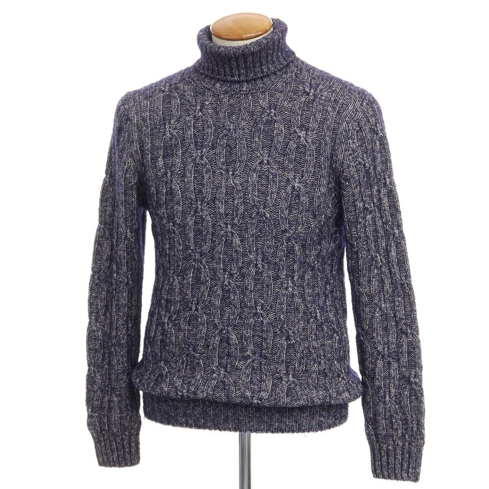 中古】グランサッソ GRAN SASSO シルクウール タートルネック プル 