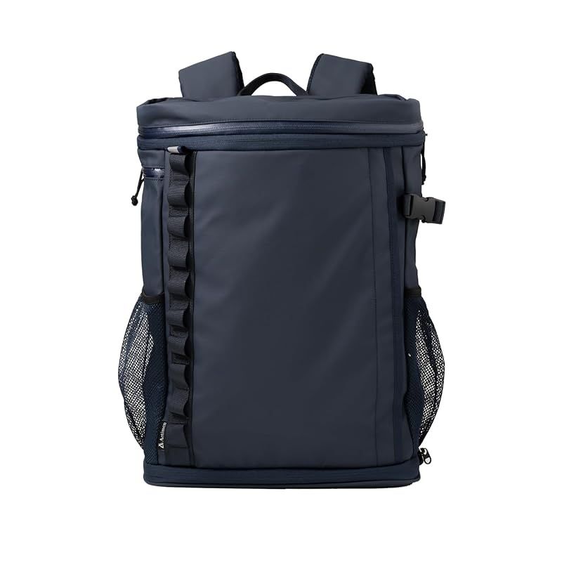 【特価商品】[アクティメン] リュック 大容量 リュックメンズ スクエア 防水 バックパック リュックサック ビジネスリュック 26L 40L 上下拡張 防災 通勤 通学 ネイビー