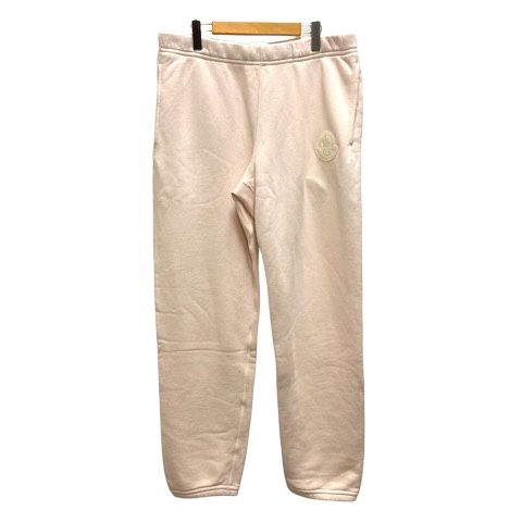 モンクレール MONCLER 22SS PANTS GARMENT DYE スウェットパンツ ボトムス コットン ワンポイント ロゴ L  ピンクベージュ 白 アイボリー - メルカリ